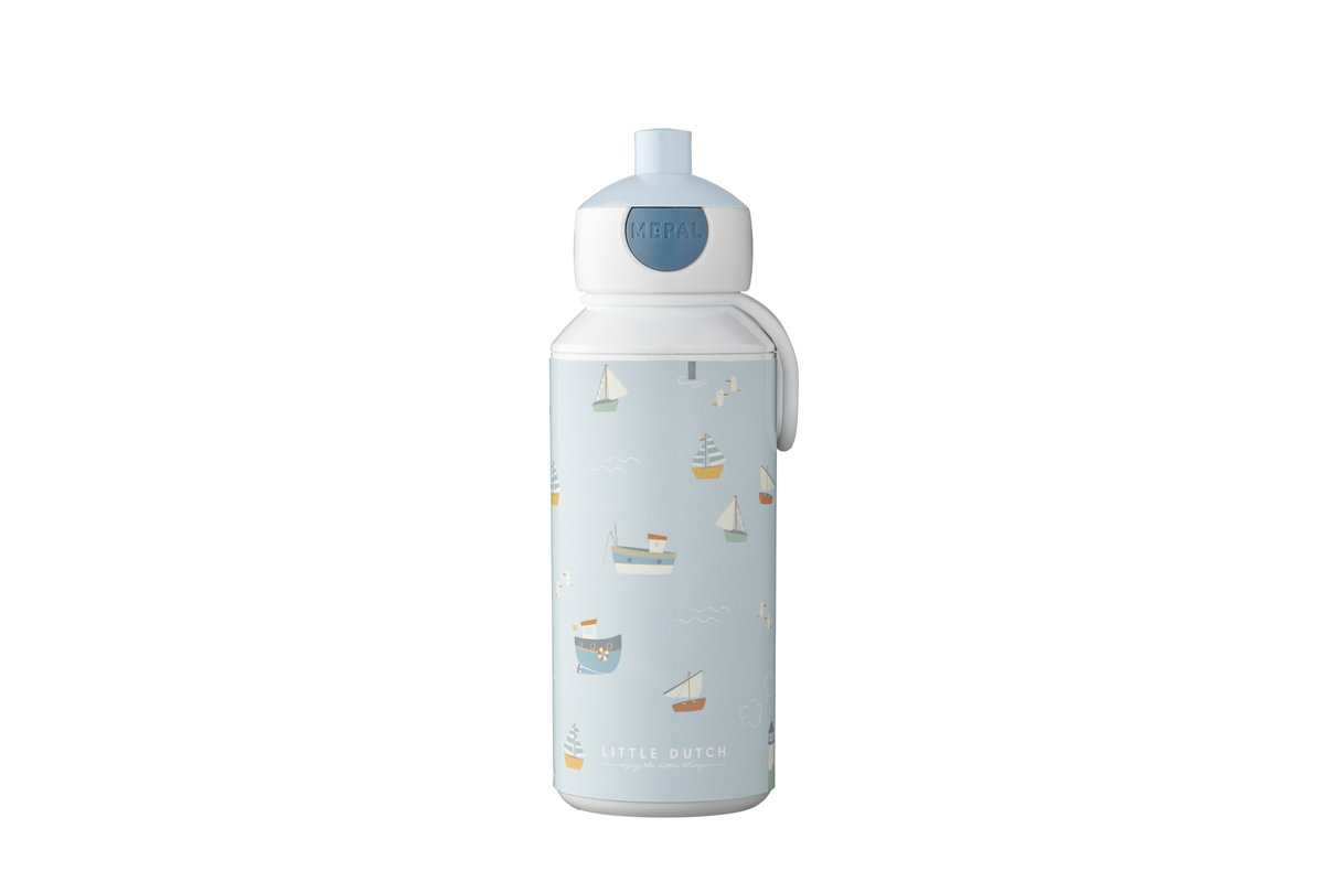 Sticla pentru apa cu pop-up 400 ml - Sailors Bay - Little Dutch
