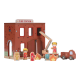 Statie de pompieri cu figurine din lemn FSC - Little Dutch