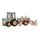 Tractor din lemn FSC cu remorca - Little farm - Little Dutch Tractor din lemn FSC cu remorca - Little farm - Little Dutch