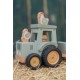 Tractor din lemn FSC cu remorca - Little farm - Little Dutch Tractor din lemn FSC cu remorca - Little farm - Little Dutch