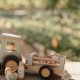 Tractor din lemn FSC cu remorca - Little farm - Little Dutch