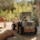 Tractor din lemn FSC cu remorca - Little farm - Little Dutch