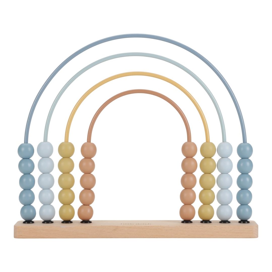 Abac din lemn curcubeu - Albastru - Forest Friends - Little Dutch
