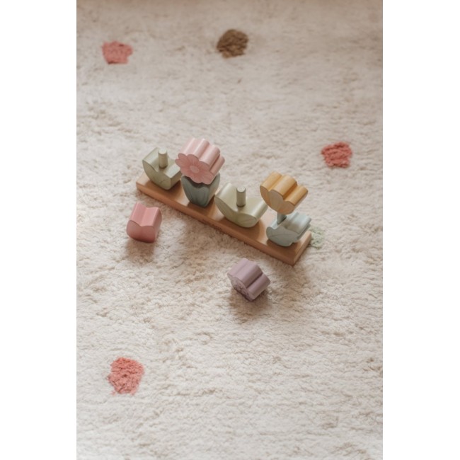 Jucarie din lemn FSC pentru stivuire - Pink - Fairy Garden - Little Dutch Jucarie din lemn FSC pentru stivuire - Pink - Fairy Garden - Little Dutch