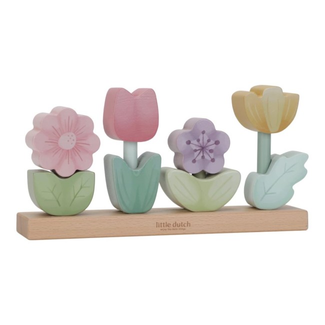 Jucarie din lemn FSC pentru stivuire - Pink - Fairy Garden - Little Dutch Jucarie din lemn FSC pentru stivuire - Pink - Fairy Garden - Little Dutch
