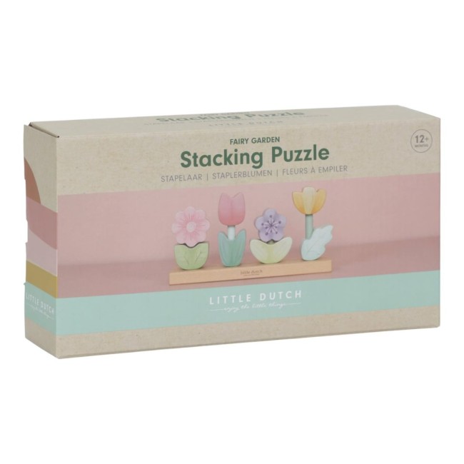 Jucarie din lemn FSC pentru stivuire - Pink - Fairy Garden - Little Dutch Jucarie din lemn FSC pentru stivuire - Pink - Fairy Garden - Little Dutch