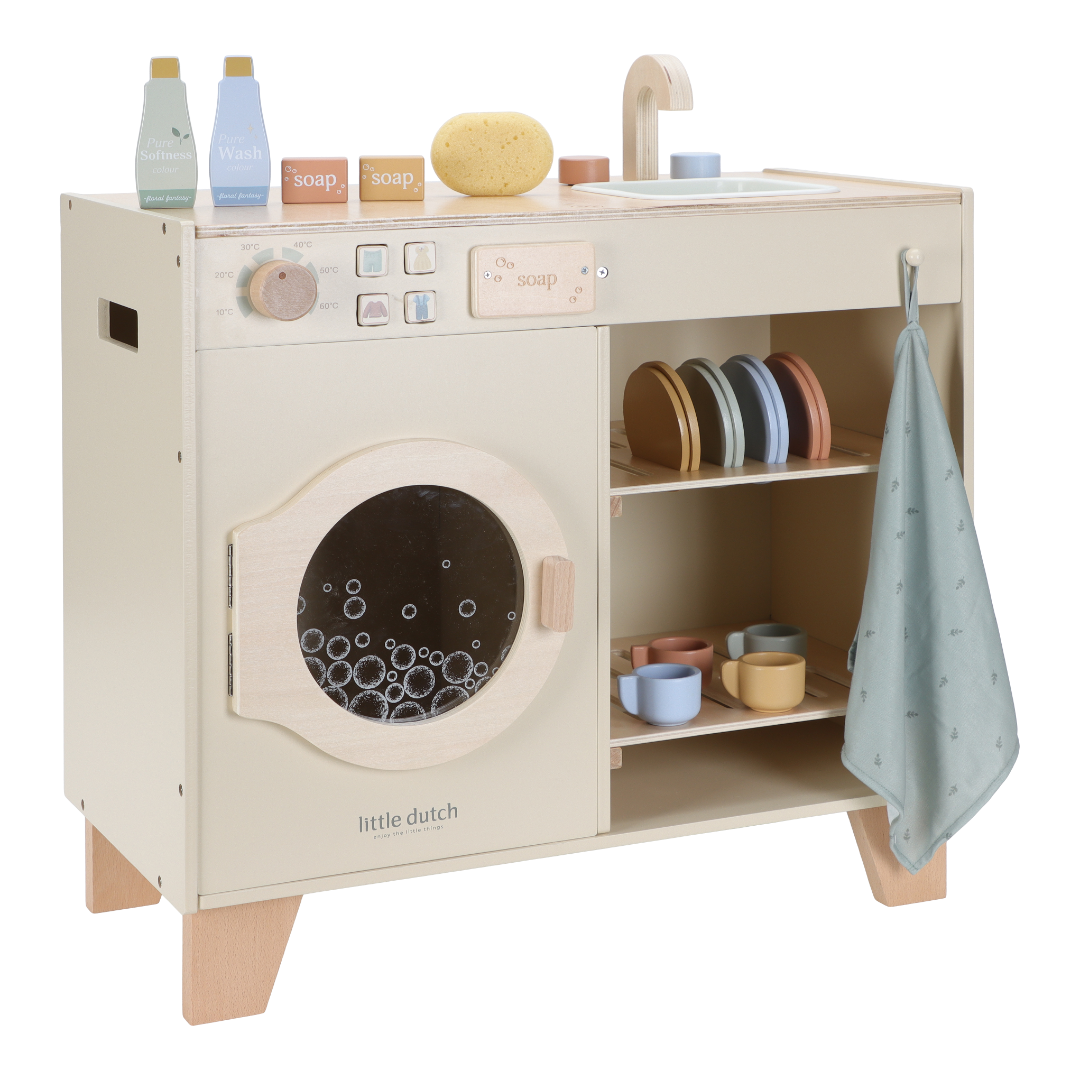 Masina de spalat din lemn cu chiuveta - Little Dutch