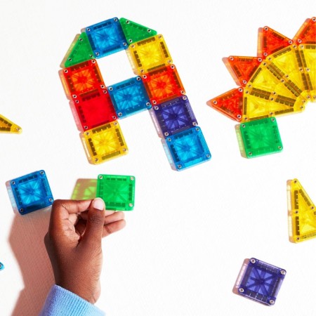 Set magnetic pentru constructii - microMAGS 70 de piese - Magna-Tiles