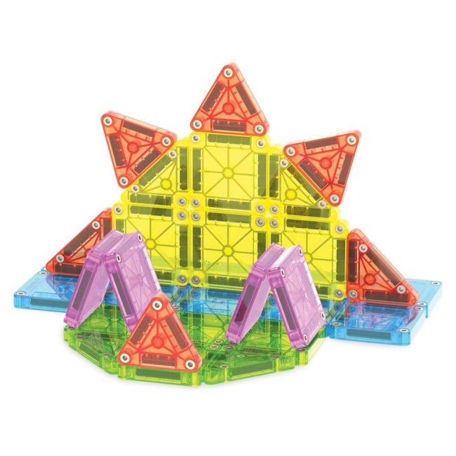 Magna-Tiles Travel cu 55 de piese mini - joaca magnetica oriunde