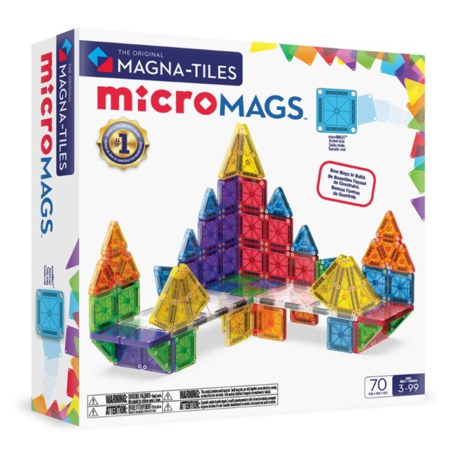 Magna-Tiles microMAGS 70 de piese - constructii magnetice fara limite
