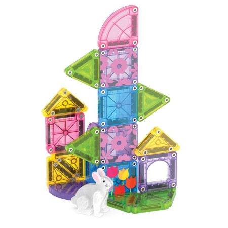 Set magnetic Travel 24 de piese - Spring Garden - Magna-Tiles
