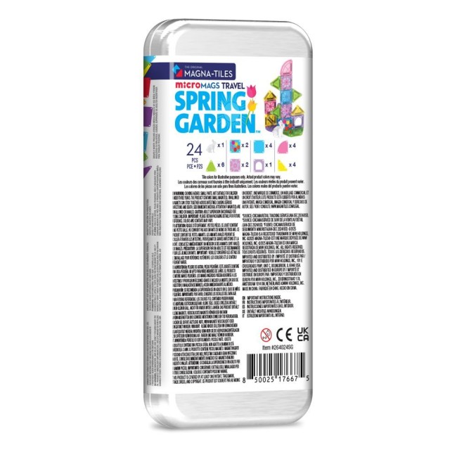 Set magnetic Magna-Tiles Spring Garden 24 piese - microMAGS Travel