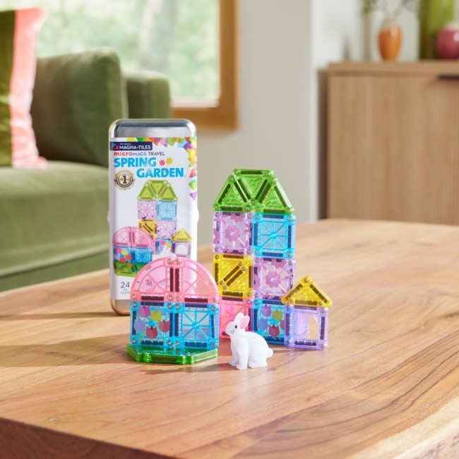 Set magnetic Magna-Tiles Spring Garden 24 piese - microMAGS Travel