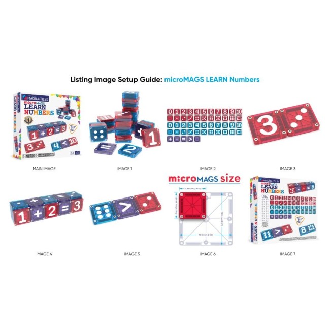 Set magnetic educativ Magna-Tiles Learn Numbers - Cifre si matematica prin joaca