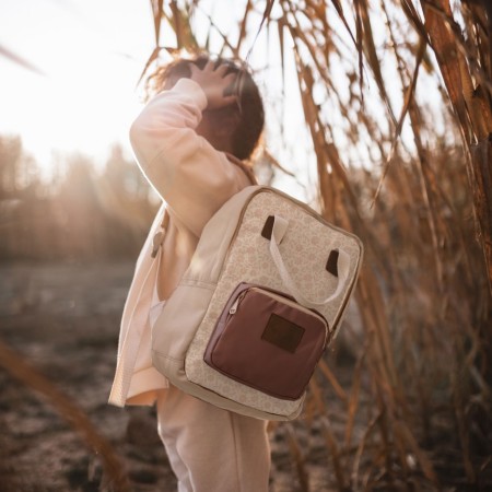 Ghiozdan pentru scolari rezistent la apa - Bouquet Silhouette - Mrs Ertha