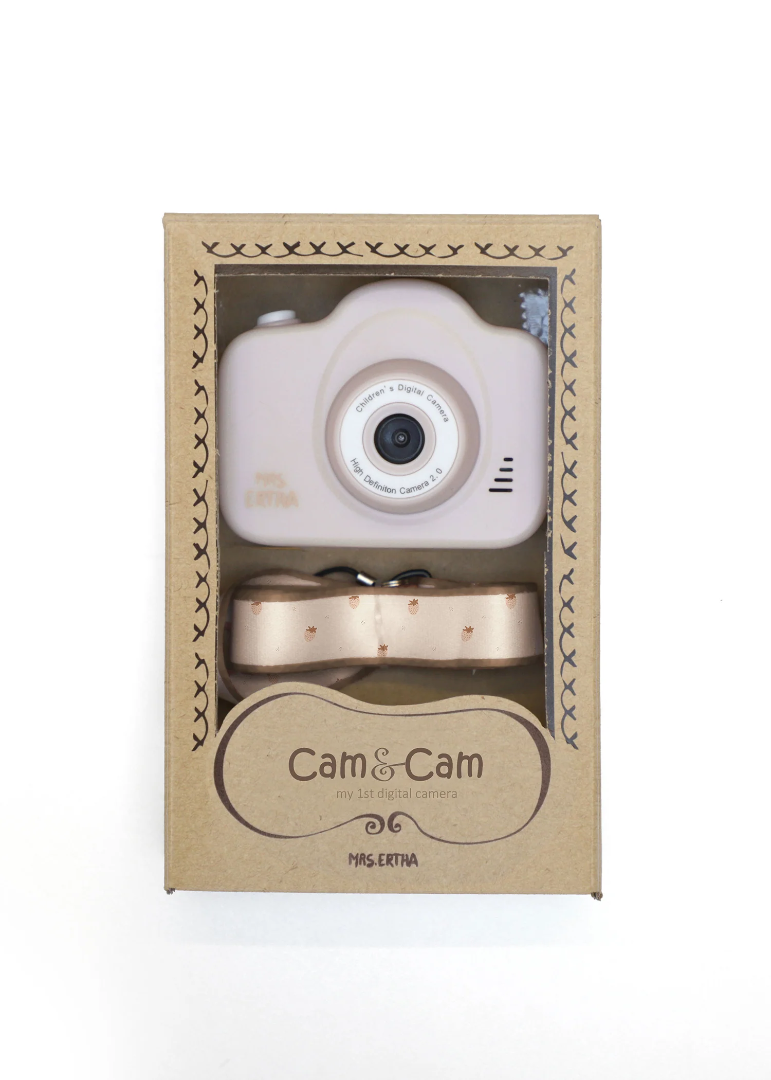 Cam Cam - Prima mea camera digitala (versiunea upgrade - camera dubla) - Strawberries Mood Blush - Mrs Ertha