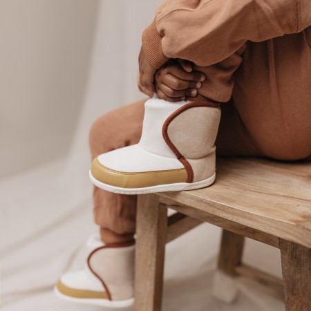 Cizme de iarna cu captuseala de lana - Honey Mustard - Mrs Ertha