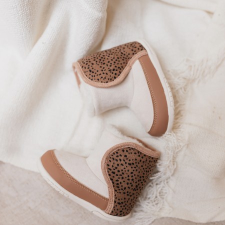 Cizme de iarna cu captuseala de lana - Nude Savanna - Mrs Ertha