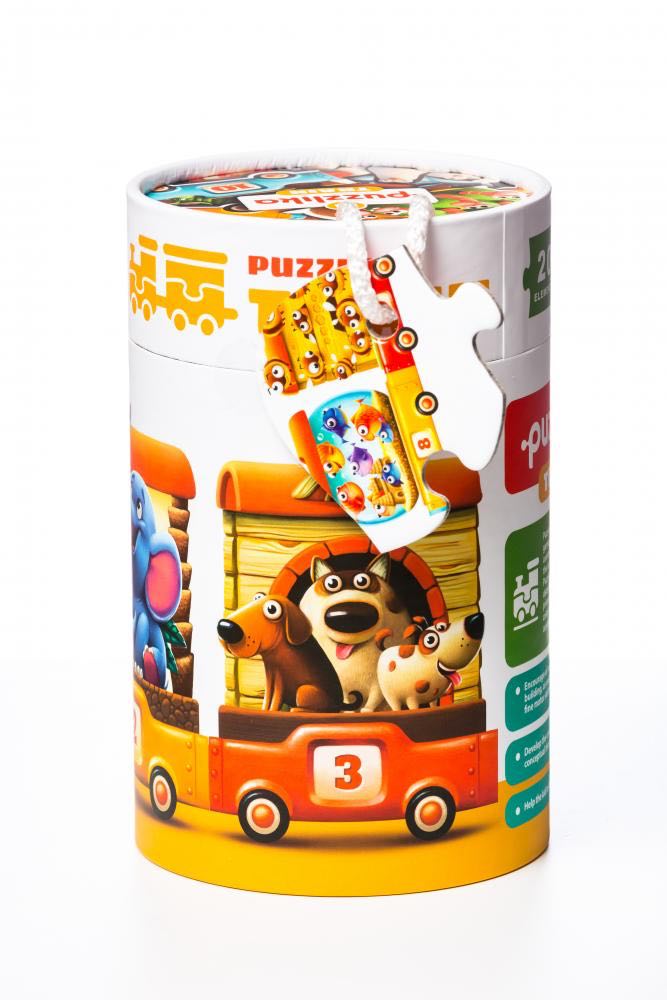Puzzle pentru copii - Trenuletul vesel - Puzzlika