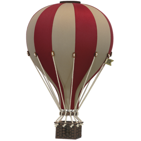 Balon decorativ cu aer cald 28 cm - Light Brown/Burgundy - Superballoon
