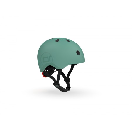 Casca de protectie cu sistem de reglare magnetic - Include LED si captuseala din fleece - 3 ani +, S - M - Forest - Scoot & Ride Casca de protectie cu sistem de reglare magnetic - Include LED si captuseala din fleece - 3 ani +, S - M - Forest - Scoot & Ride