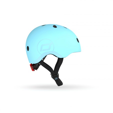 Casca de protectie cu sistem de reglare magnetic - Include LED si captuseala din fleece - 3 ani +, S - M - Blueber - Scoot & Ride Casca de protectie cu sistem de reglare magnetic - Include LED si captuseala din fleece - 3 ani +, S - M - Blueber - Scoot & Ride