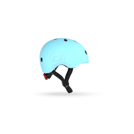 Casca de protectie cu sistem de reglare magnetic - Include LED si captuseala din fleece - 3 ani +, S - M - Blueber - Scoot & Ride