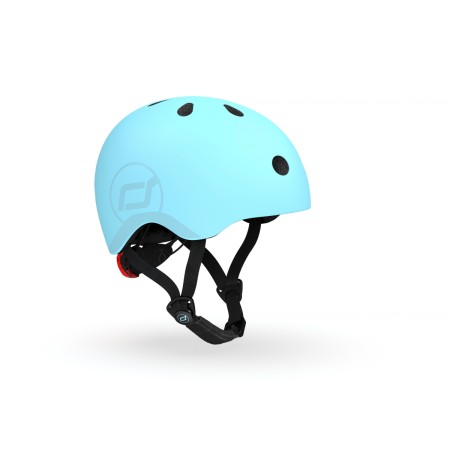 Casca de protectie cu sistem de reglare magnetic - Include LED si captuseala din fleece - 3 ani +, S - M - Blueber - Scoot & Ride Casca de protectie cu sistem de reglare magnetic - Include LED si captuseala din fleece - 3 ani +, S - M - Blueber - Scoot & Ride