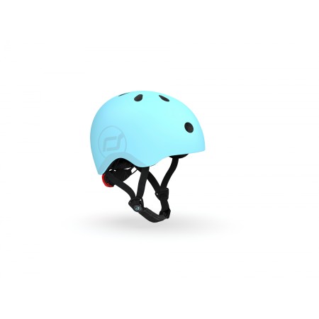 Casca de protectie cu sistem de reglare magnetic - Include LED si captuseala din fleece - 3 ani +, S - M - Blueber - Scoot & Ride Casca de protectie cu sistem de reglare magnetic - Include LED si captuseala din fleece - 3 ani +, S - M - Blueber - Scoot & Ride