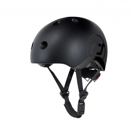 Casca de protectie cu sistem de reglare magnetic - Include LED si captuseala din fleece - 3 ani +, S - M - Black - Scoot & Ride