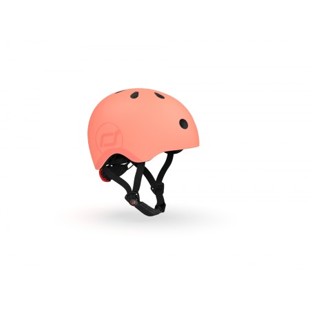 Casca de protectie cu sistem de reglare magnetic - Include LED si captuseala din fleece - 3 ani +, S - M - Peach - Scoot & Ride Casca de protectie cu sistem de reglare magnetic - Include LED si captuseala din fleece - 3 ani +, S - M - Peach - Scoot & Ride