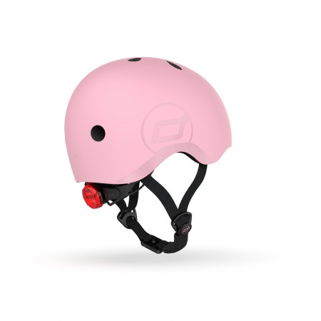 Casca de protectie cu sistem de reglare magnetic - Include LED si captuseala din fleece - 3 ani +, S - M - Rose - Scoot & Ride Casca de protectie cu sistem de reglare magnetic - Include LED si captuseala din fleece - 3 ani +, S - M - Rose - Scoot & Ride