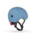 Casca de protectie cu sistem de reglare magnetic - Include LED si captuseala din fleece - 3 ani +, S - M - Steel - Scoot & Ride