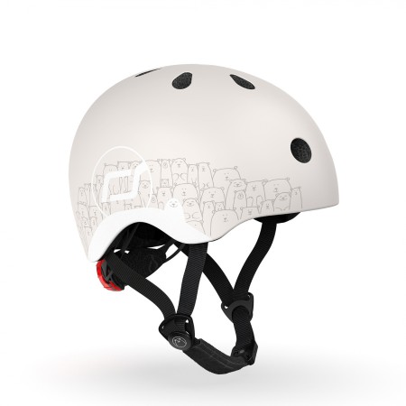 Casca de protectie pentru copii cu sistem de reglare magnetic cu led - XXS-S, 45-51 cm - 1 an +,  Ash Reflectorizant - Scoot & Ride