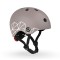 Casca de protectie pentru copii cu sistem de reglare magnetic cu led - XXS-S, 45-51 cm - 1 an+ -  Brown Lines - Scoot & Ride