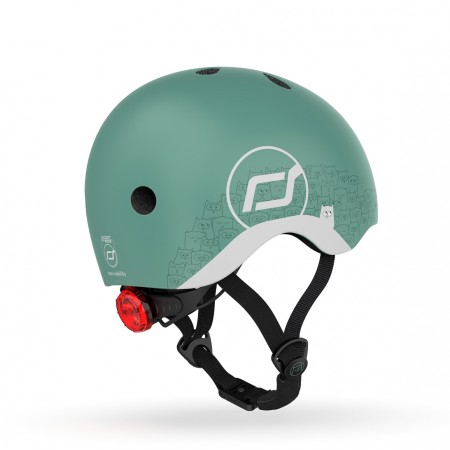 Casca de protectie pentru copii cu sistem de reglare magnetic cu led - XXS-S, 45-51 cm - 1 an+, Forest Reflectorizant - Scoot & Ride Casca de protectie pentru copii cu sistem de reglare magnetic cu led - XXS-S, 45-51 cm - 1 an+, Forest Reflectorizant - Scoot & Ride