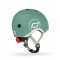 Casca de protectie pentru copii cu sistem de reglare magnetic cu led - XXS-S, 45-51 cm, 1 an+, Forest - Scoot & Ride