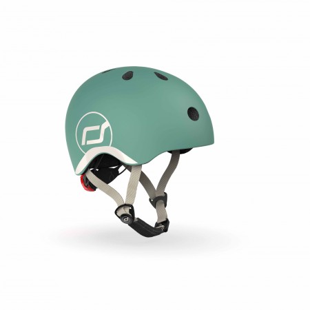 Casca de protectie pentru copii cu sistem de reglare magnetic cu led - XXS-S, 45-51 cm, 1 an+, Forest - Scoot & Ride Casca de protectie pentru copii cu sistem de reglare magnetic cu led - XXS-S, 45-51 cm, 1 an+, Forest - Scoot & Ride