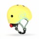 Casca de protectie pentru copii cu sistem de reglare magnetic cu led - XXS-S, 45-51 cm, 1 an+, Lemon - Scoot & Ride