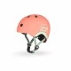 Casca de protectie pentru copii cu sistem de reglare magnetic cu led - XXS-S, 45-51 cm, 1 an+, Peach - Scoot & Ride