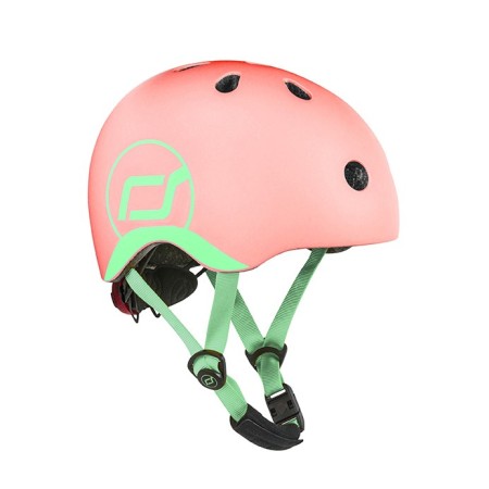 Casca de protectie pentru copii cu sistem de reglare magnetic cu led - XXS-S, 45-51 cm, 1 an+, Peach - Scoot & Ride Casca de protectie pentru copii cu sistem de reglare magnetic cu led - XXS-S, 45-51 cm, 1 an+, Peach - Scoot & Ride