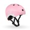 Casca de protectie pentru copii cu sistem de reglare magnetic cu led - XXS-S, 45-51 cm - 1 an+, Rose Reflectorizant - Scoot & Ride