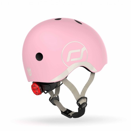 Casca de protectie pentru copii cu sistem de reglare magnetic cu led - XXS-S, 45-51 cm, 1 an+, Rose - Scoot & Ride Casca de protectie pentru copii cu sistem de reglare magnetic cu led - XXS-S, 45-51 cm, 1 an+, Rose - Scoot & Ride