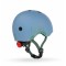 Casca de protectie pentru copii cu sistem de reglare magnetic cu led - XXS-S, 45-51 cm, 1 an+, Steel - Scoot & Ride