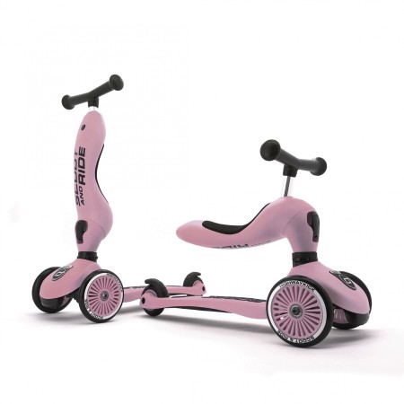 Trotineta copii cu sezut - transformabila 2in1 - HighwayKick 1 Rose, 1-5 ani, pana la 50 kg - Scoot & Ride Trotineta copii cu sezut - transformabila 2in1 - HighwayKick 1 Rose, 1-5 ani, pana la 50 kg - Scoot & Ride