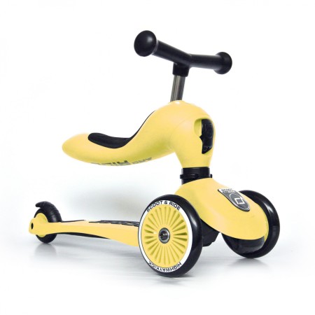 Trotineta copii cu sezut - transformabila 2in1 - HighwayKick 1 Lemon, 1-5 ani, pana la 50 kg - Scoot & Ride Trotineta copii cu sezut - transformabila 2in1 - HighwayKick 1 Lemon, 1-5 ani, pana la 50 kg - Scoot & Ride