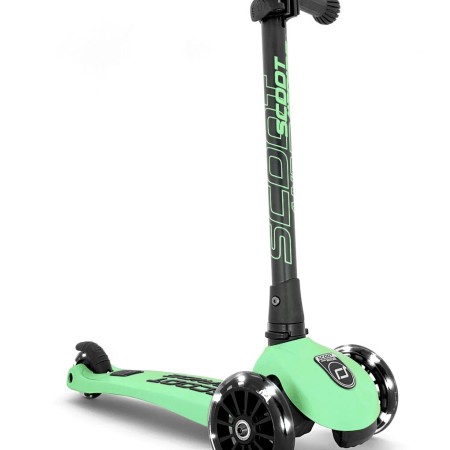 Trotineta copii pliabila - reglabila - Roti luminoase - Highwaykick 3 Led Kiwi, 3-6 ani, pana la 50 kg - Scoot & Ride