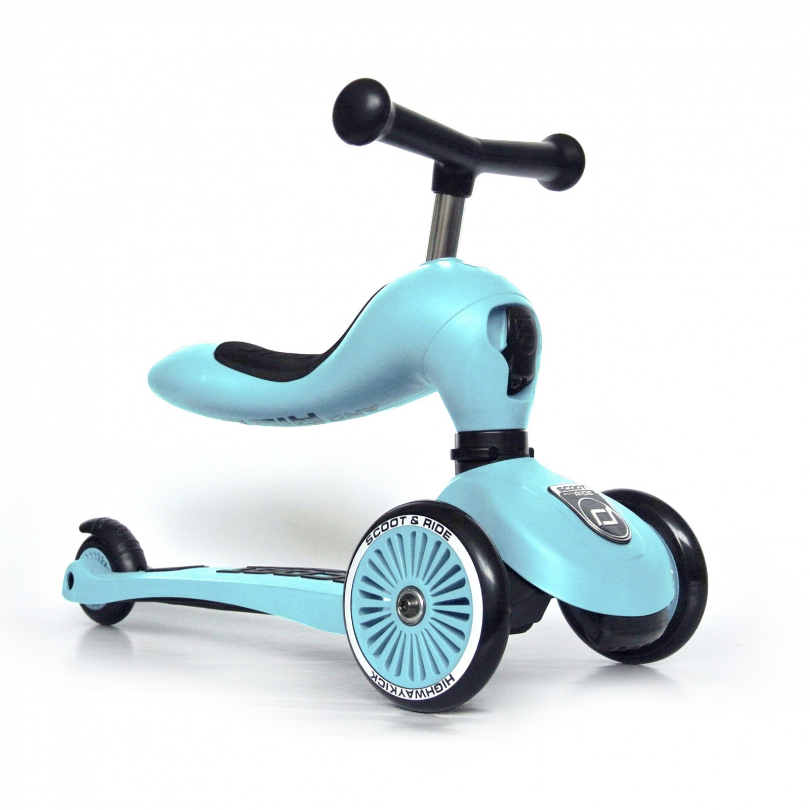 Trotineta copii cu sezut - transformabila 2in1 - HighwayKick 1 Blueberry, 1-5 ani, pana la 50 k - Scoot & Ride