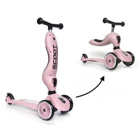 Trotineta copii cu sezut - transformabila 2in1 - HighwayKick 1 Rose, 1-5 ani, pana la 50 kg - Scoot & Ride Trotineta copii cu sezut - transformabila 2in1 - HighwayKick 1 Rose, 1-5 ani, pana la 50 kg - Scoot & Ride