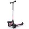 Trotineta copii pliabila cu roti luminoase - suport jucarie - Highwaykick 2 Lifestyle Rose Reflectorizant - 2 ani +, pana la 50 kg - Scoot & Ride